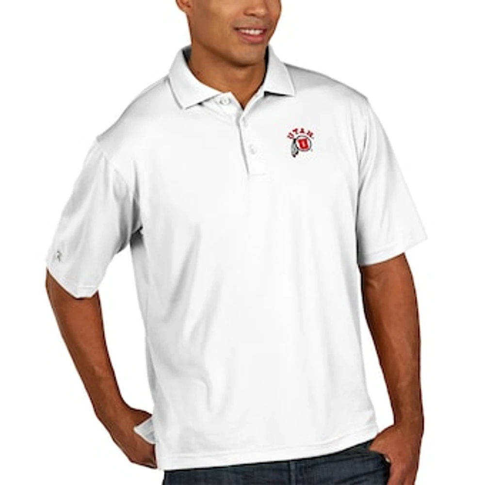 Men's Antigua White Utah Utes Xtra Lite Big & Tall Polo