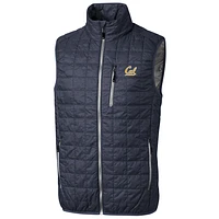 Men's Cutter & Buck Anthracite Cal Bears Big Tall Full-Zip Collegiate Rainier Vest