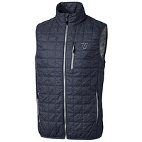Men's Cutter & Buck Anthracite Villanova Wildcats Big Tall Full-Zip Collegiate Rainier Vest