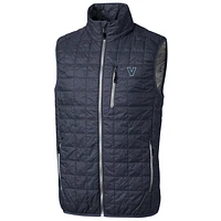 Men's Cutter & Buck Anthracite Villanova Wildcats Big Tall Full-Zip Collegiate Rainier Vest