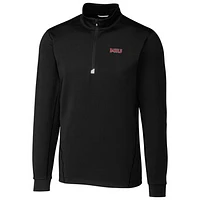 Men's Cutter & Buck Black Northern Illinois Huskies Collegiate Big Tall Traverse Half-Zip Jacket