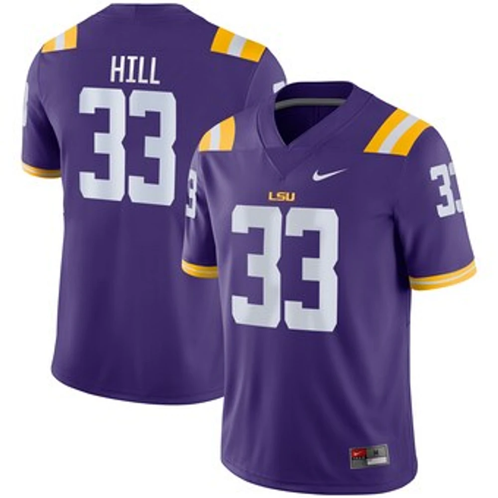 Men's Nike Jeremy Hill Purple LSU Tigers Game Jersey