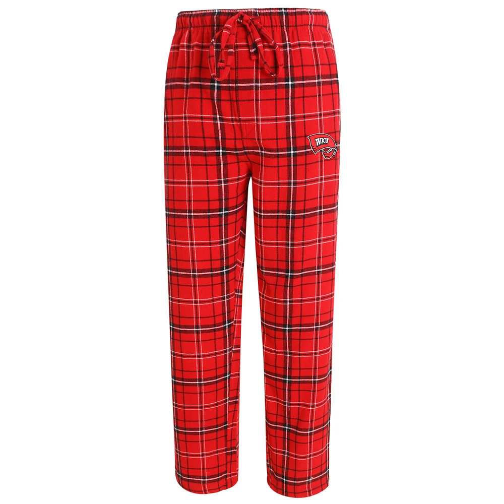 Men's Concepts Sport Red/Black Western Kentucky Hilltoppers Ultimate Flannel Pants