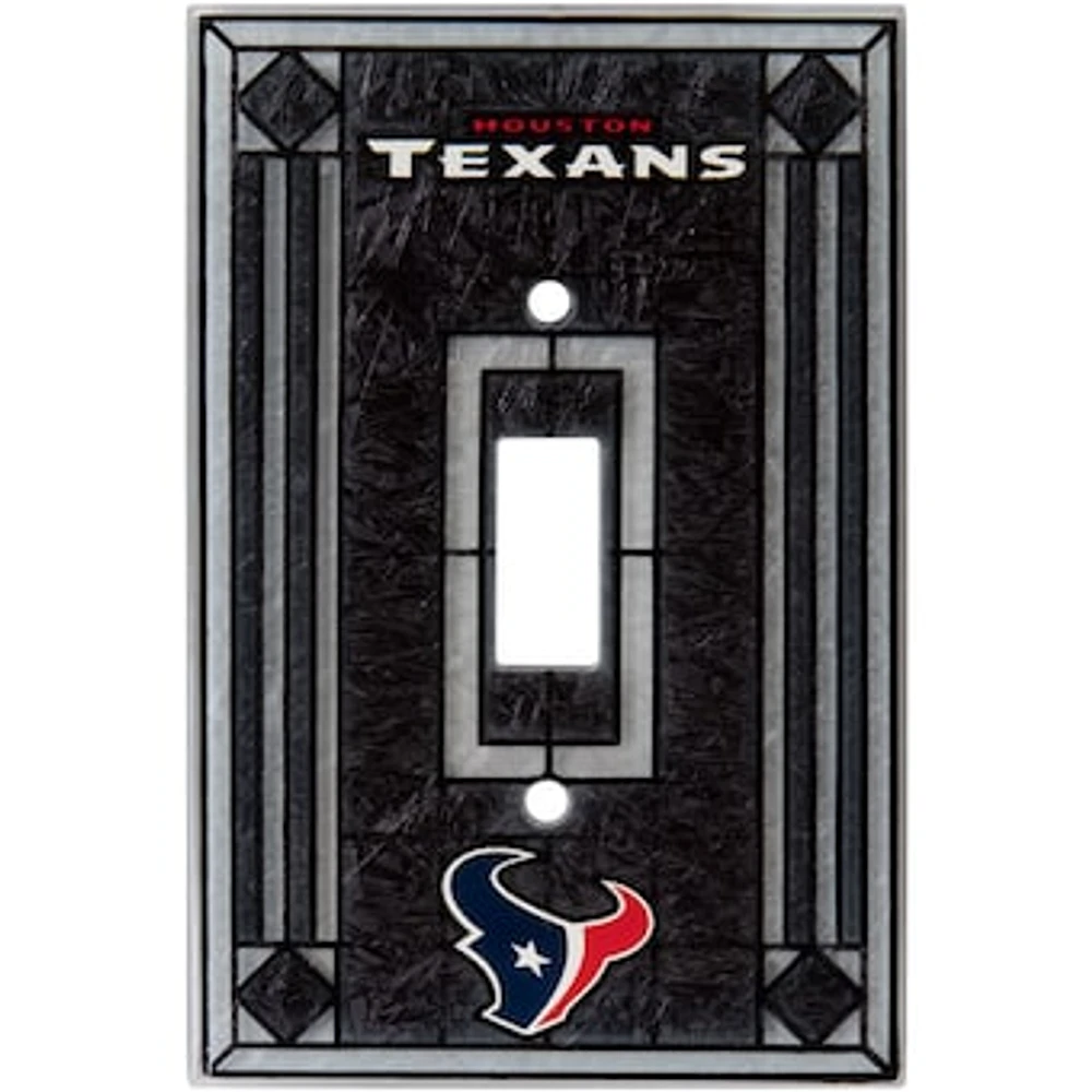 Houston Texans Navy Blue Art-Glass Switch Plate Cover