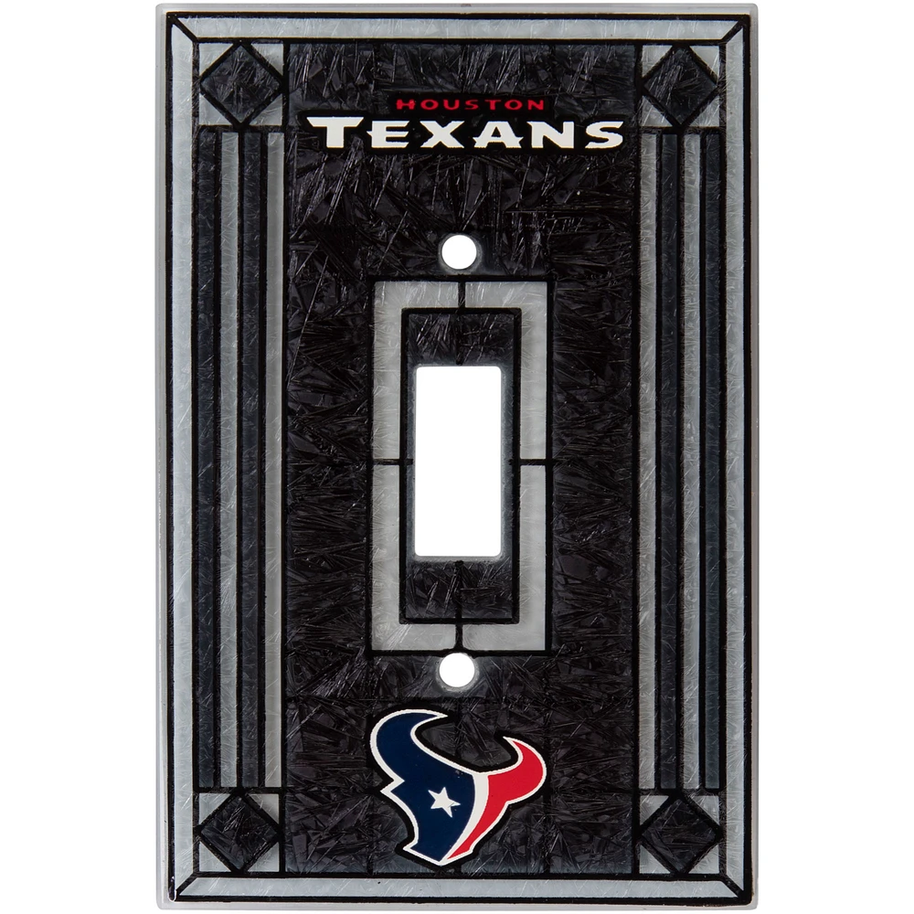 Houston Texans Navy Blue Art-Glass Switch Plate Cover