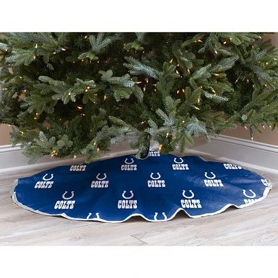 Blue Indianapolis Colts Micro Plush Christmas Tree Skirt