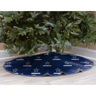 Blue Dallas Cowboys Micro Plush Christmas Tree Skirt