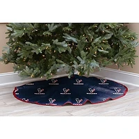 Navy Houston Texans Micro Plush Christmas Tree Skirt