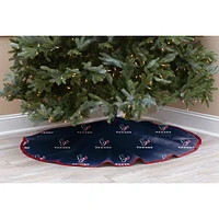 Navy Houston Texans Micro Plush Christmas Tree Skirt