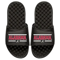 Men's ISlide Black Alabama Crimson Tide Football Bar Logo Slide Sandals