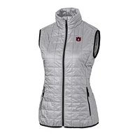 Women's Cutter & Buck Gray Auburn Tigers Rainier Full-Zip Puffer Vest