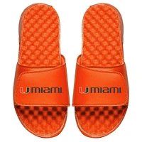 Men's ISlide Orange Miami Hurricanes Wordmark Slide Sandals