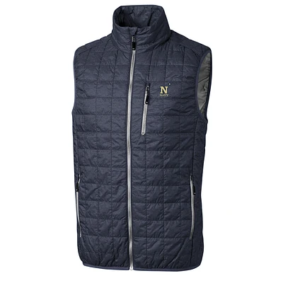 Men's Cutter & Buck Navy Midshipmen Rainier Full-Zip Vest