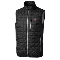 Men's Cutter & Buck Black Oklahoma Sooners Rainier Full-Zip Vest
