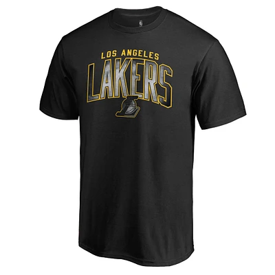 Men's Black Los Angeles Lakers Arch Smoke T-Shirt
