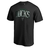 Men's Black Milwaukee Bucks Arch Smoke T-Shirt