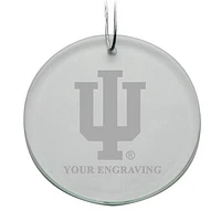 Indiana Hoosiers Round Crystal Personalized Ornament
