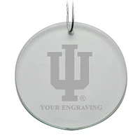 Indiana Hoosiers Round Crystal Personalized Ornament