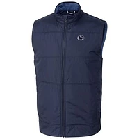 Men's Cutter & Buck  Navy Penn State Nittany Lions Stealth Full-Zip Vest