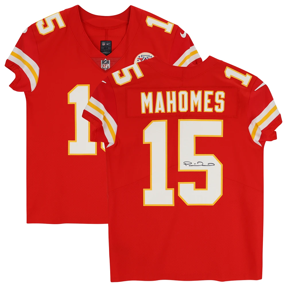 Patrick Mahomes Kansas City Chiefs Autographed Red Nike Elite Jersey