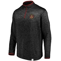 Men's Fanatics Heathered Black Atlanta United FC 1/4 Zip Jacket