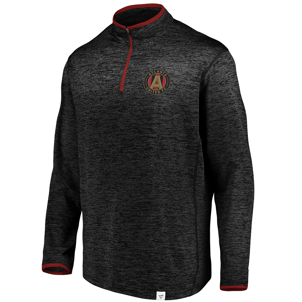 Men's Fanatics Heathered Black Atlanta United FC 1/4 Zip Jacket