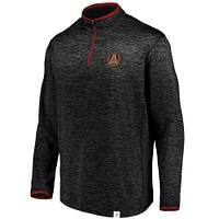 Men's Fanatics Heathered Black Atlanta United FC 1/4 Zip Jacket