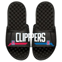 Men's ISlide Black LA Clippers Statement Jersey Split Slide Sandals