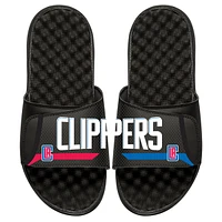 Men's ISlide Black LA Clippers Statement Jersey Split Slide Sandals