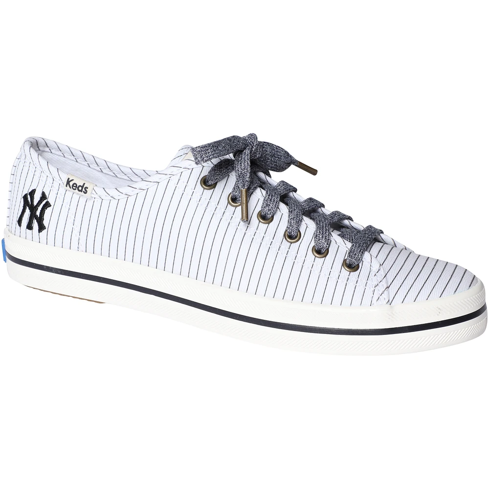 Women's Keds White New York Yankees Kickstart Pinstripe Sneakers