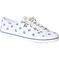 Women's Keds White Chicago Cubs Kickstart Repeat Logo Sneakers