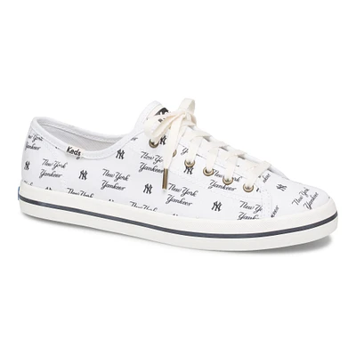 Women's Keds White New York Yankees Kickstart Repeat Logo Sneakers