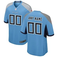 Youth Nike Light Blue Tennessee Titans Alternate Custom Game Jersey