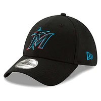 Men's New Era Black Miami Marlins 2019 Team Classic 39THIRTY Flex Hat