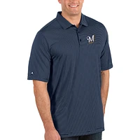 Men's Antigua Navy Milwaukee Brewers Quest Big & Tall Polo