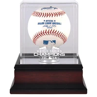 Boston Red Sox 2018 MLB World Series Champions Mahogany Logo Baseball Display Case