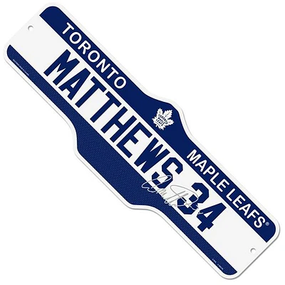 Auston Matthews Toronto Maple Leafs - Deluxe Street Sign