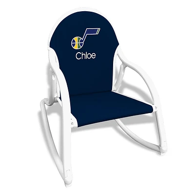 Navy Utah Jazz Children's Personalized Rocking Chair