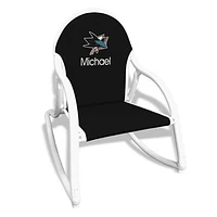Black San Jose Sharks Children's Personalized Rocking Chair