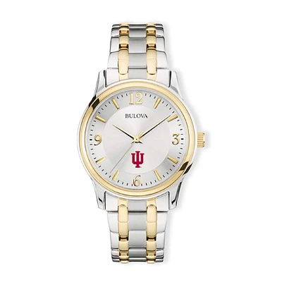 Bulova Silver/Gold Indiana Hoosiers Classic Two-Tone Round Watch