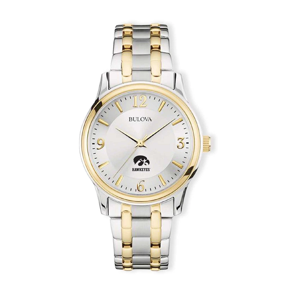 Bulova Silver/Gold Iowa Hawkeyes Classic Two-Tone Round Watch