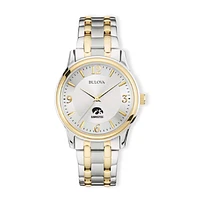 Bulova Silver/Gold Iowa Hawkeyes Classic Two-Tone Round Watch