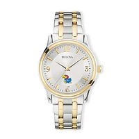 Bulova Silver/Gold Kansas Jayhawks Classic Two-Tone Round Watch
