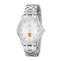 Men's Bulova Silver Syracuse Orange Stainless Steel Quartz Watch