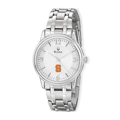 Men's Bulova Silver Syracuse Orange Stainless Steel Quartz Watch