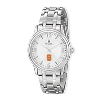 Men's Bulova Silver Syracuse Orange Stainless Steel Quartz Watch