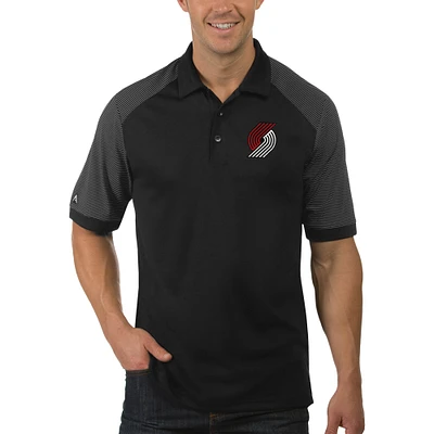 Men's Antigua Black Portland Trail Blazers Engage Big & Tall Polo