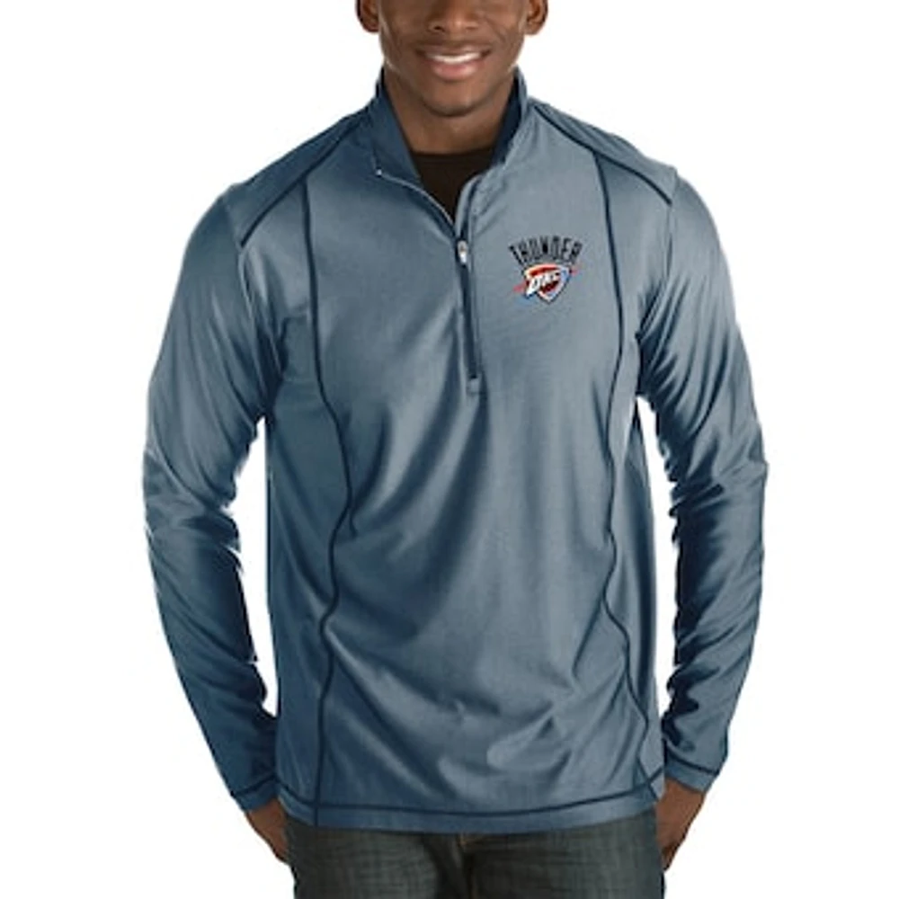 Men's Antigua Navy Oklahoma City Thunder Tempo Big & Tall Half-Zip Pullover Jacket