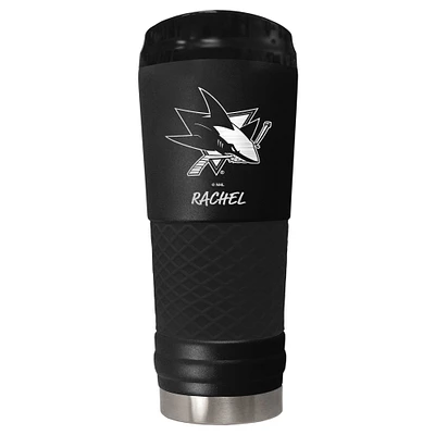 Black San Jose Sharks 24oz. Personalized Stealth Draft Beverage Cup