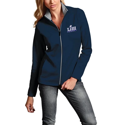 Women's Antigua Navy Super Bowl LIII Leader Full-Zip Jacket